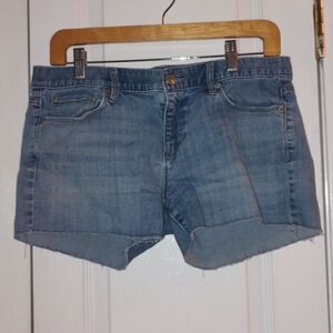 Ann Taylor LOFT denim jean rough hem original shorts  Sz 4